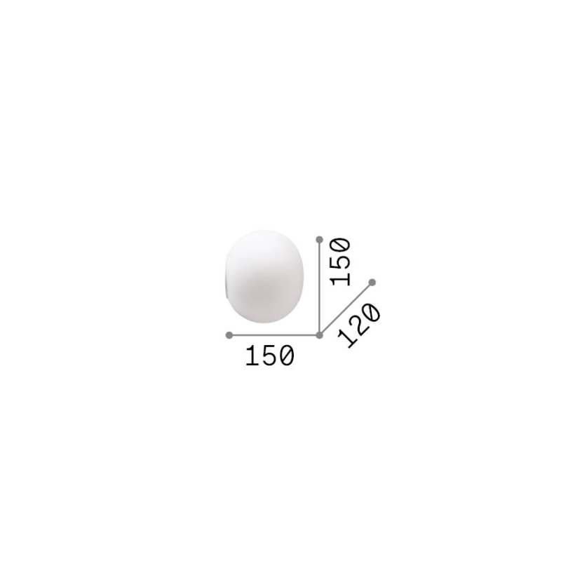 IDEAL LUX 352329 COTTON AP1 nástenné svietidlo biele