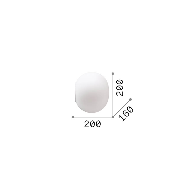 IDEAL LUX 352336 COTTON AP1 nástenné svietidlo biele