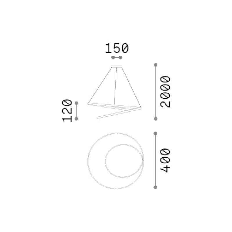 IDEAL LUX 352435 OZ SP D040 3000K závesné svietidlo biele
