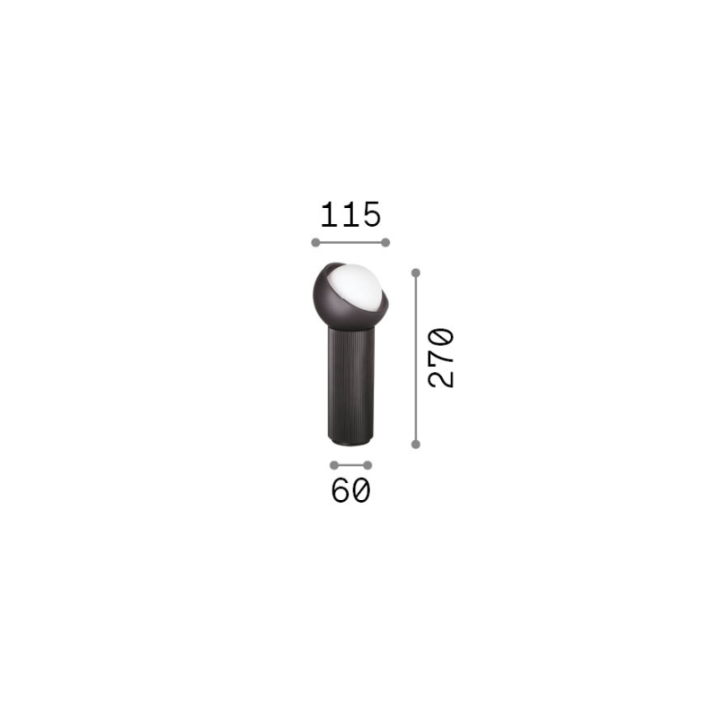 IDEAL LUX 352848 BLOOM TL1 BIG stolová lampa čierna