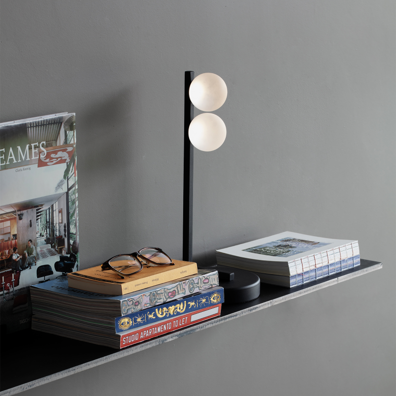 IDEAL LUX 353302 BINOMIO TL1 stolová lampa čierna
