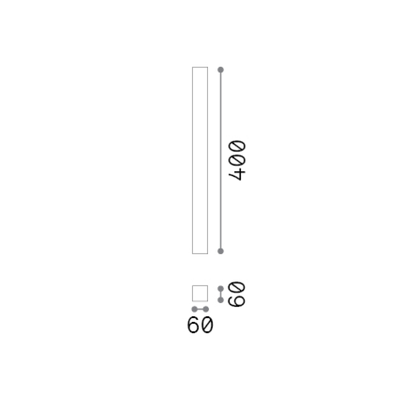 IDEAL LUX 353852 LOOK PL1 SQUARE D60 H750 stropné svietidlo mosadzné