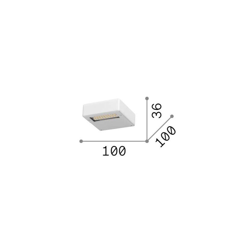 IDEAL LUX 354545 TAB AP 3000K nástenné svietidlo biele
