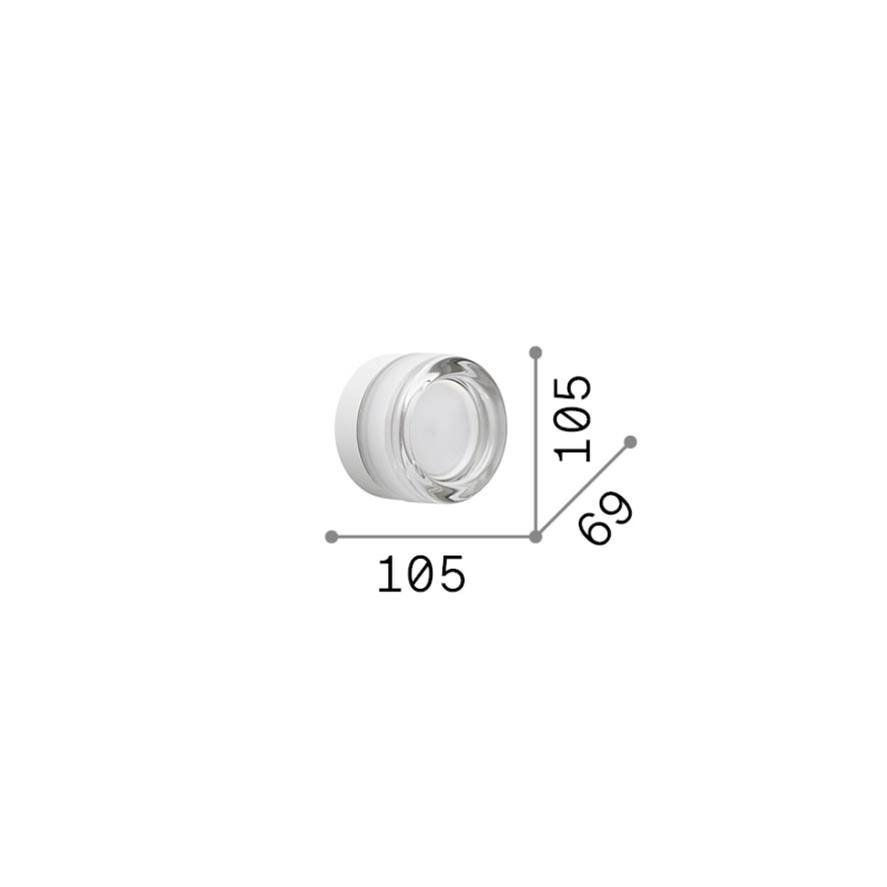 IDEAL LUX 354637 LOLLY AP1 nástenné svietidlo jantárové béžové