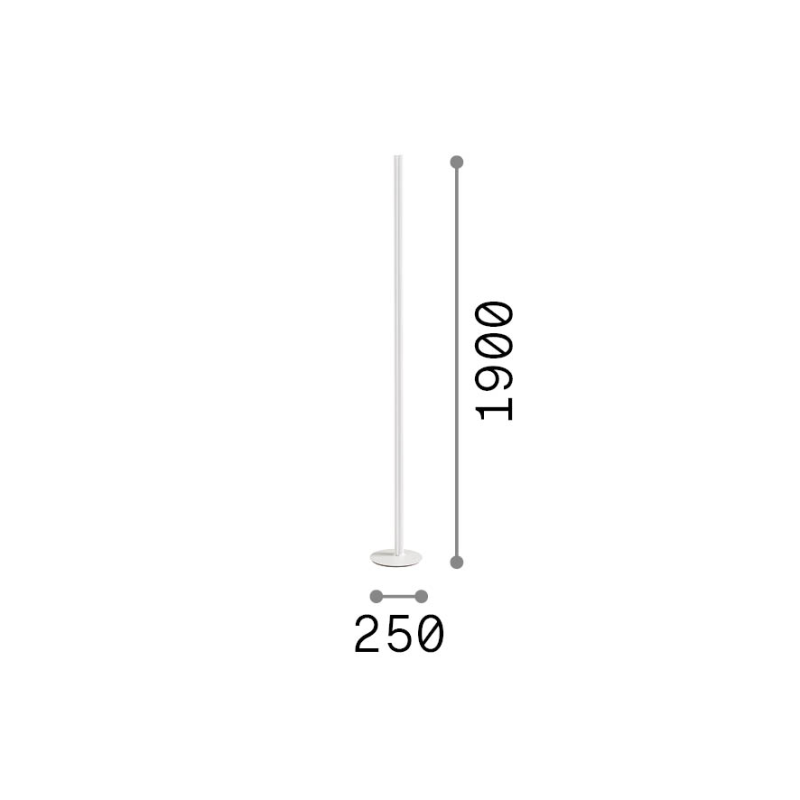 IDEAL LUX 354668 DORICA PT1 3000K stojacia lampa oranžová