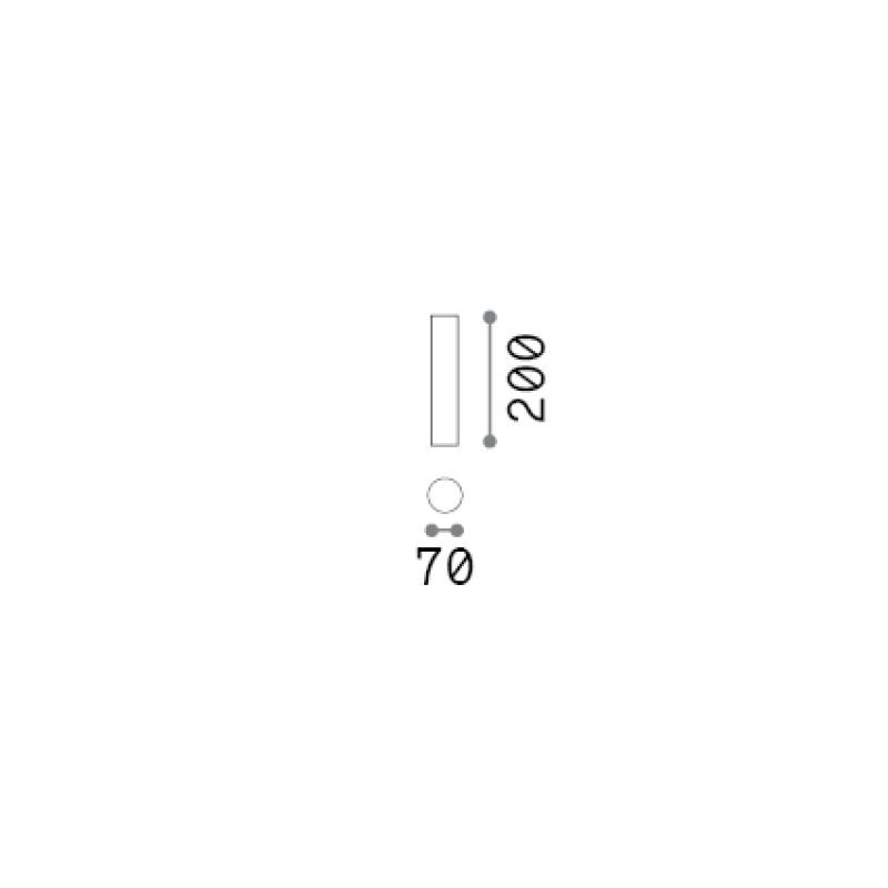 IDEAL LUX 355740 LOOK PL1 ROUND D70 H200 stropné svietidlo biele