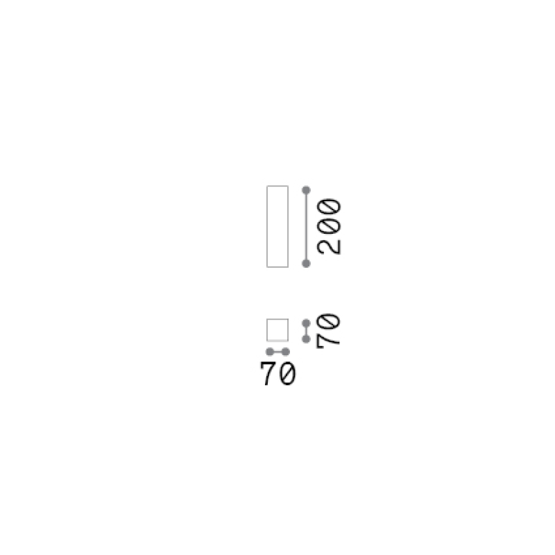 IDEAL LUX 355764 LOOK PL1 SQUARE D70 H200 stropné svietidlo biele