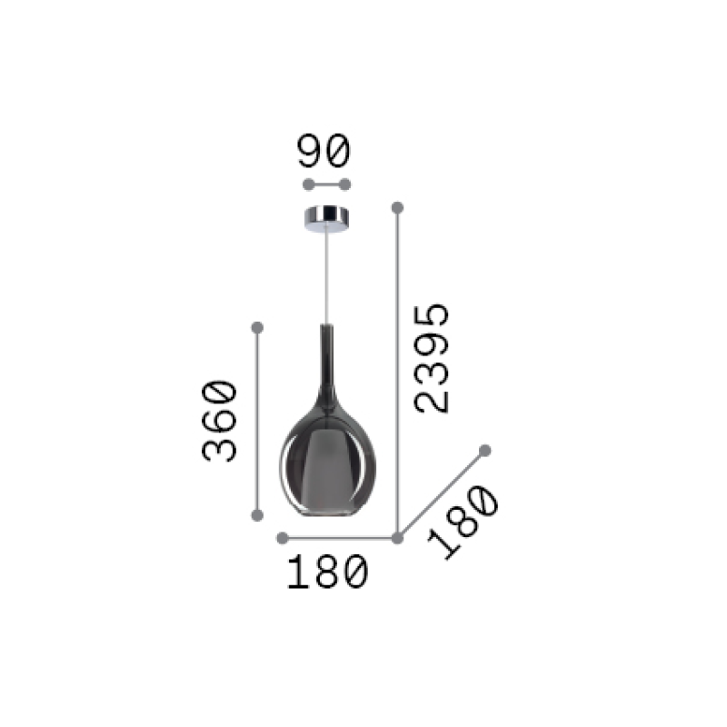 IDEAL LUX 360027 KALIQUE-2 SP1 D18 závesné svietidlo medené