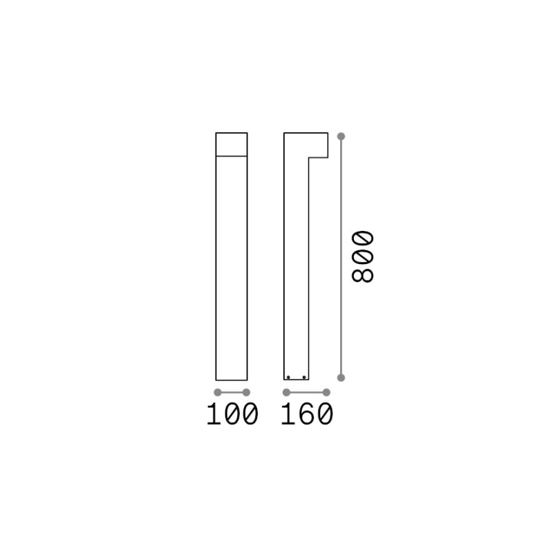 IDEAL LUX 365398 SIRIO LED PT1 H80 3000K vonkajšie svietidlo čierne