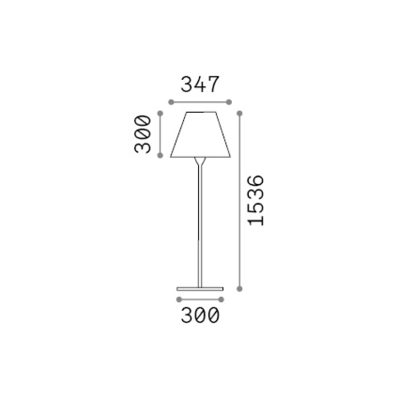 IDEAL LUX 365749 ARCADIA PT1 stojacia lampa biela