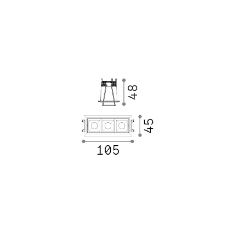 IDEAL LUX 367309 LIKA FI TRIM 08W 3000K zápustné svietidlo biele