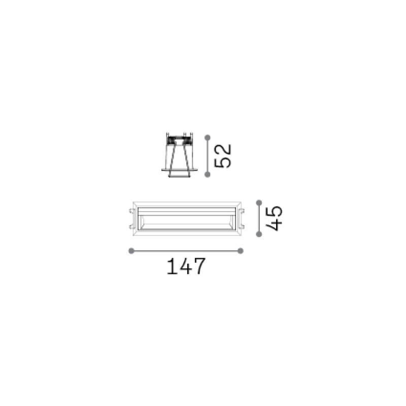 IDEAL LUX 367323 LIKA FI TRIM WALLWASHER 12W 3000K zápustné svietidlo biele