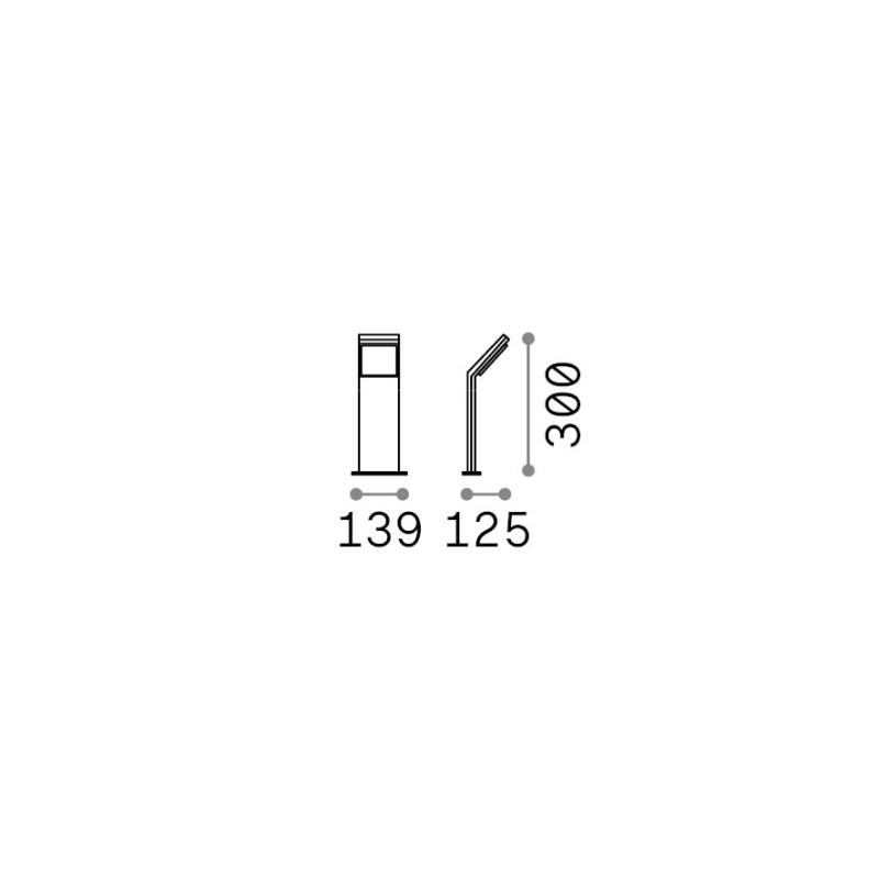 IDEAL LUX 369624 STYLE PT H030 3000K vonkajšie svietidlo kávové hnedé