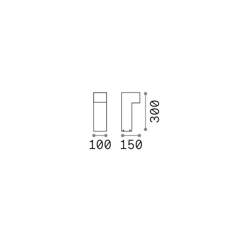 IDEAL LUX 369884 SIRIO PT1 H30 vonkajšie svietidlo kávové hnedé
