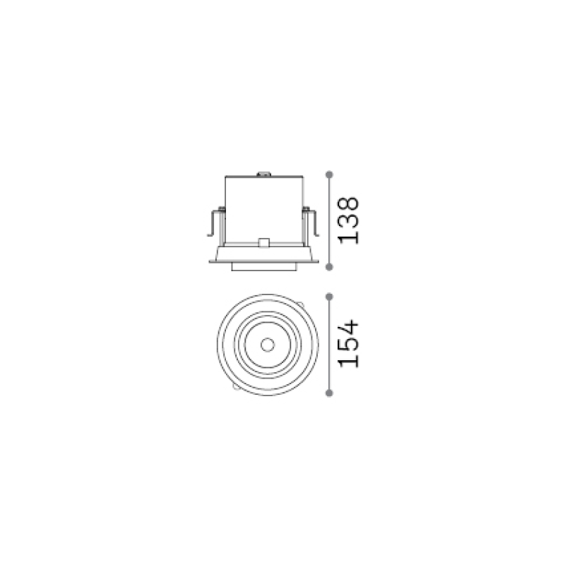 IDEAL LUX 370187 NOVA FI 20W 4000K zápustné svietidlo čierne