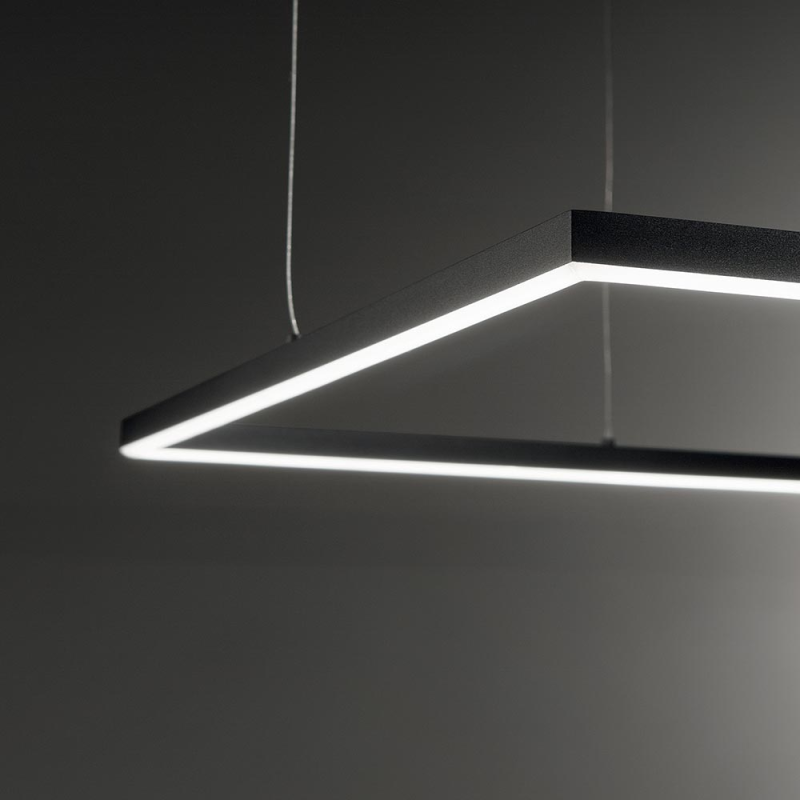 IDEAL LUX 370484 ORACLE SLIM SP D070 SQUARE 3000K závesné svietidlo mosadzné