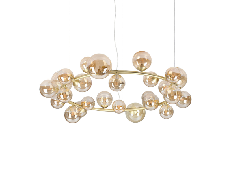 IDEAL LUX 370583 PERLAGE SP25 závesné svietidlo jantárové béžové