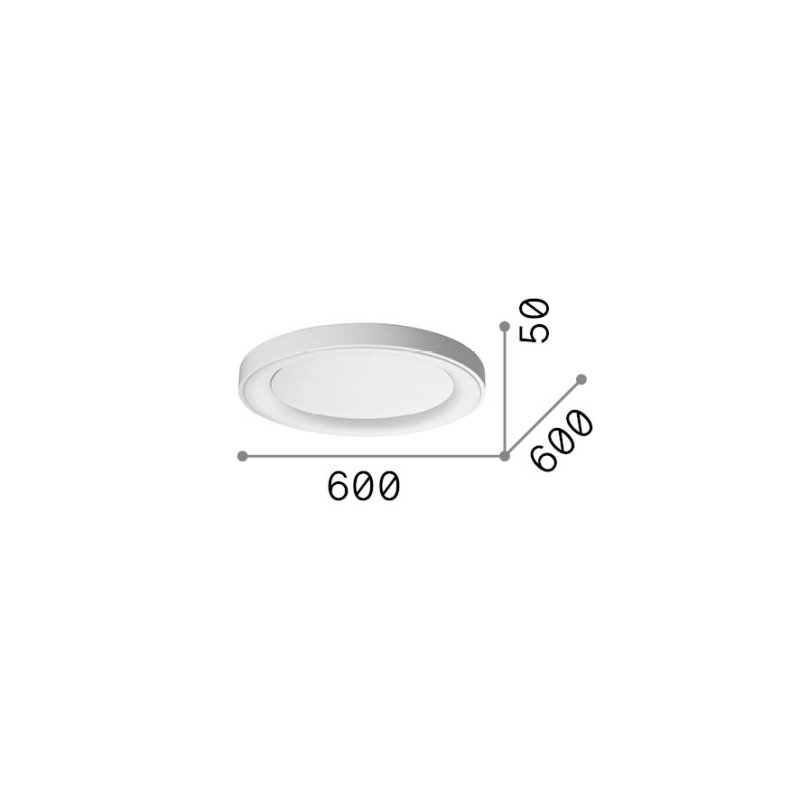 IDEAL LUX 370668 PLANET PL D60 3000K stropné svietidlo mosadzné