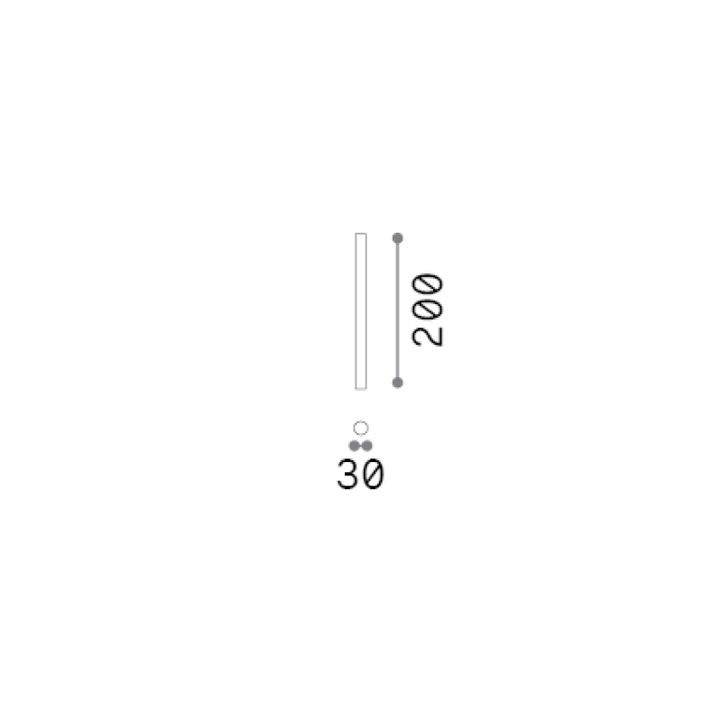 IDEAL LUX 370811 LOOK LED PL1 ROUND D30 H200 3000K stropné svietidlo biele