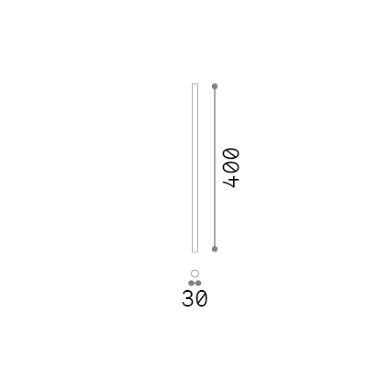IDEAL LUX 370897 LOOK LED PL1 ROUND D30 H400 3000K stropné svietidlo čierne