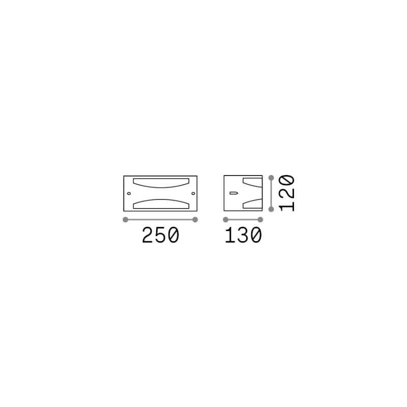 IDEAL LUX 370972 REX-3 AP1 vonkajšie svietidlo sivé