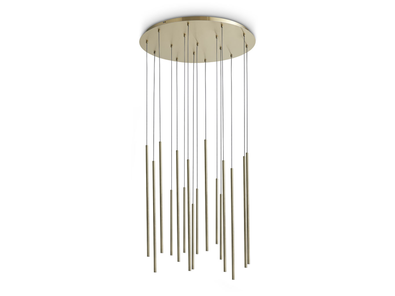 IDEAL LUX 371153 LOOK LED SP16 ROUND DROP D16 3000K závesné svietidlo mosadzné