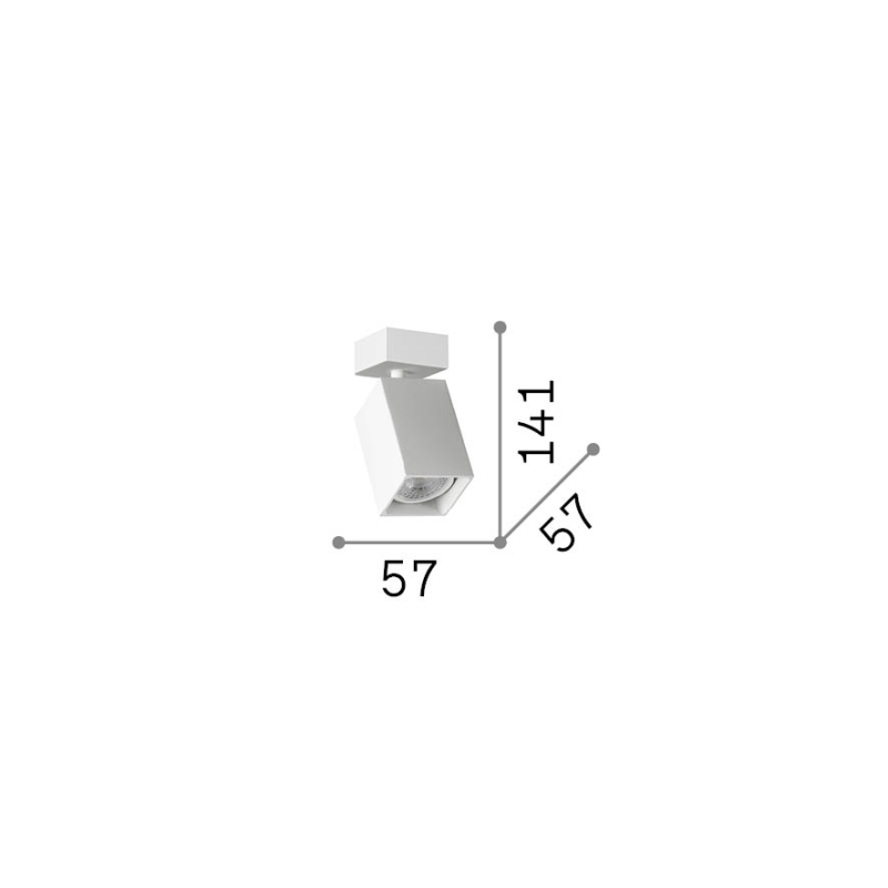 IDEAL LUX 371160 DYNAMITE AP1 SQUARE stropné svietidlo biele