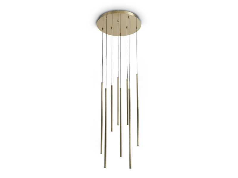 IDEAL LUX 371184 LOOK LED SP8 ROUND DROP D16 3000K závesné svietidlo mosadzné