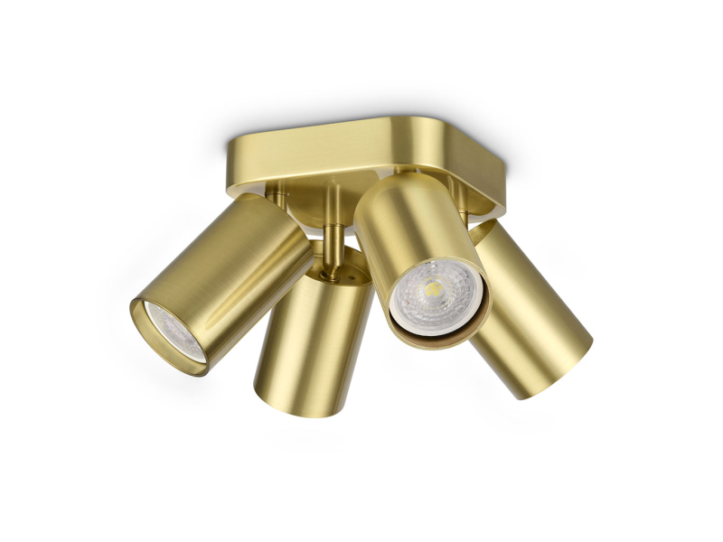 IDEAL LUX 371306 DYNAMITE PL4 ROUND stropné svietidlo mosadzné