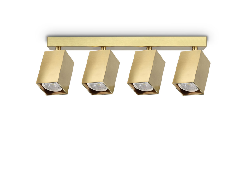 IDEAL LUX 371375 DYNAMITE PL4 LINEAR SQUARE stropné svietidlo mosadzné