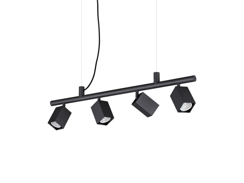 IDEAL LUX 371382 DYNAMITE SP4 SQUARE závesné svietidlo čierne