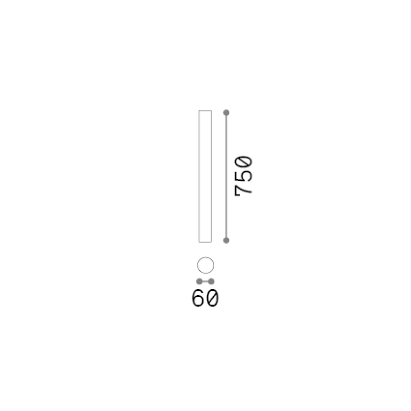 IDEAL LUX 371467 LOOK PL1 ROUND D60 H750 stropné svietidlo mosadzné