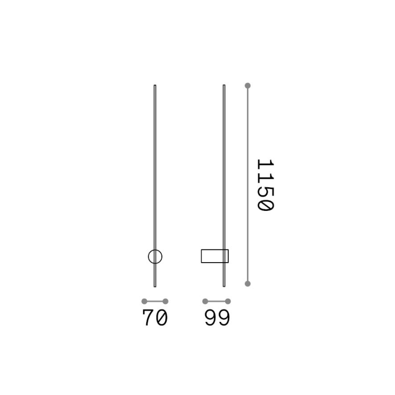IDEAL LUX 371719 ESSENCE AP ROUND D115 LUCE IND. 3000K nástenné svietidlo mosadzné