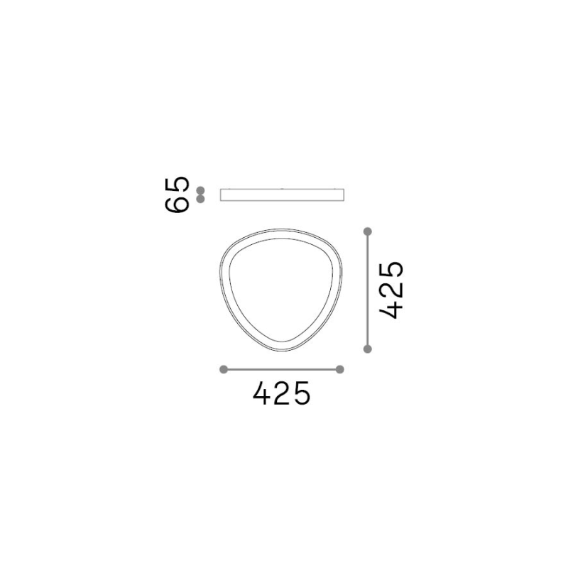 IDEAL LUX 372044 GEMINI PL D042 4000K stropné svietidlo čierne