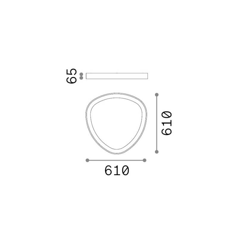 IDEAL LUX 372082 GEMINI PL D061 4000K stropné svietidlo mosadzné