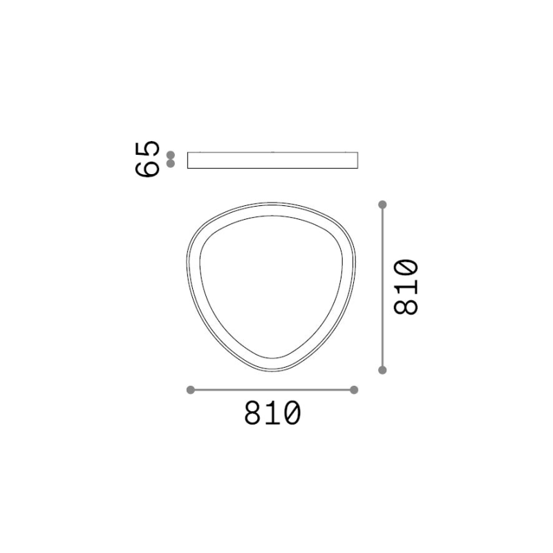 IDEAL LUX 372105 GEMINI PL D081 4000K stropné svietidlo čierne