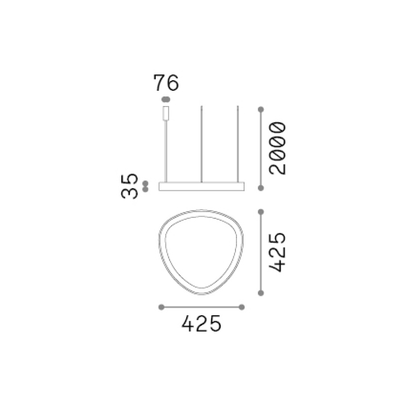 IDEAL LUX 372129 GEMINI SP D042 4000K závesné svietidlo biele