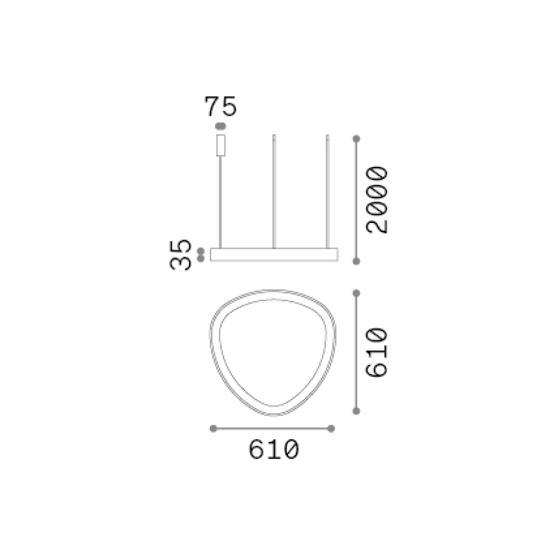 IDEAL LUX 372150 GEMINI SP D061 4000K závesné svietidlo biele