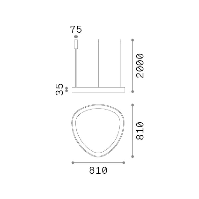 IDEAL LUX 372198 GEMINI SP D081 4000K závesné svietidlo čierne