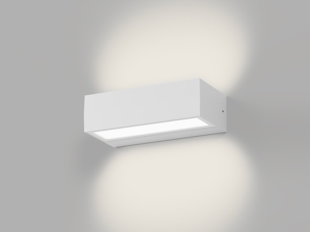 LED2 5238351 KVADER II vonkajšie nástenné svietidlo biele