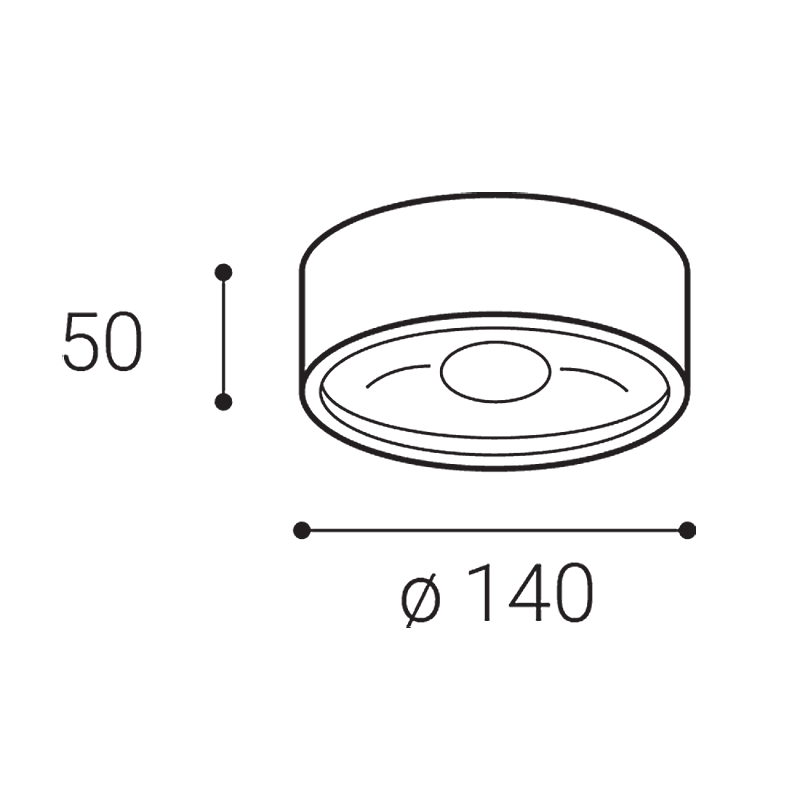 LED2 1110131 PUCK stropné svietidlo biele