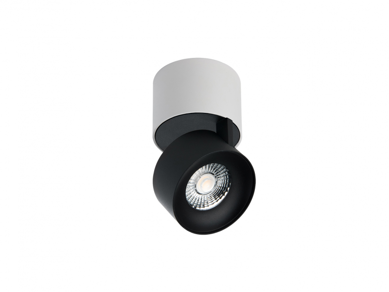 LED2 11508213 KLIP ON stropné natáčacie bodové LED svietidlo čierne s bielou