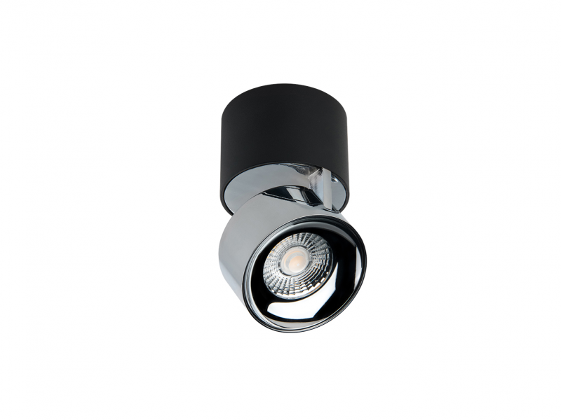 LED2 11508335DT KLIP ON stropné natáčacie bodové LED svietidlo chrómové s čiernou stmievateľné
