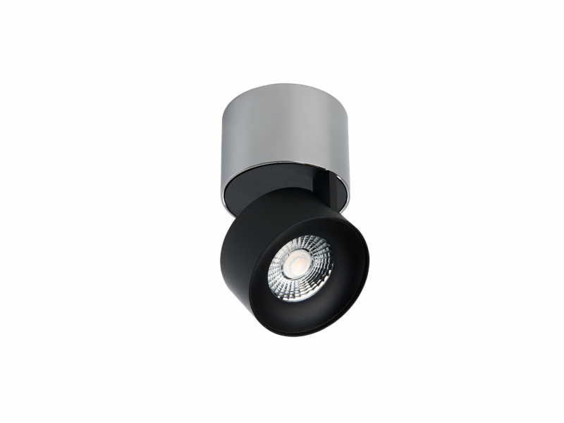 LED2 11508353 KLIP ON stropné natáčacie bodové LED svietidlo čierne s chrómom