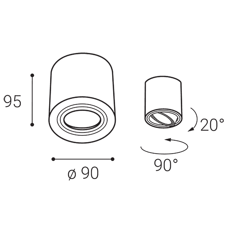 LED2 1160231 ROLL stropné bodové LED svietidlo biele