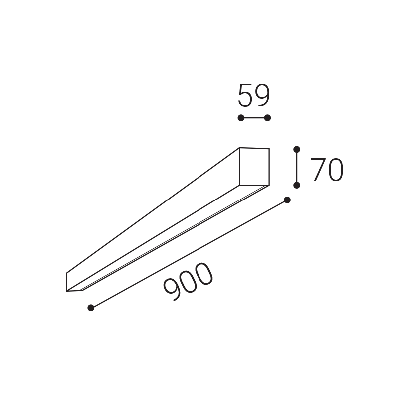LED2 1237951 NOLI II 90 P stropné lineárne svietidlo biele