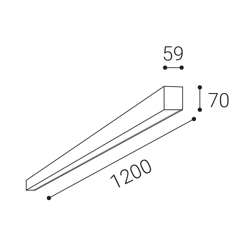 LED2 1238153DT NOLI II 120 P stropné svietidlo čierne stmievateľné