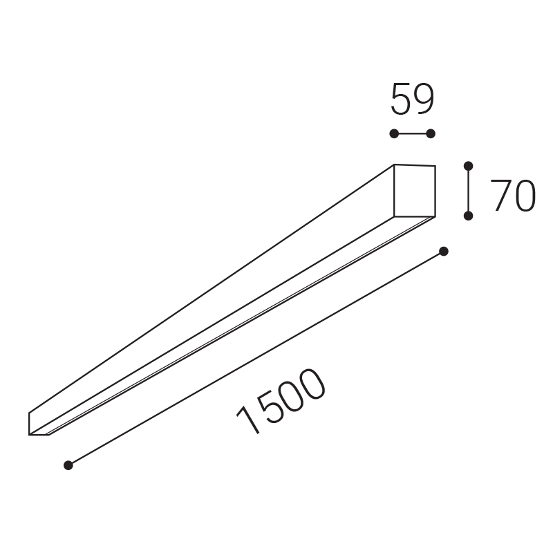 LED2 1238251DT NOLI II 150 P stropné svietidlo biele stmievateľné