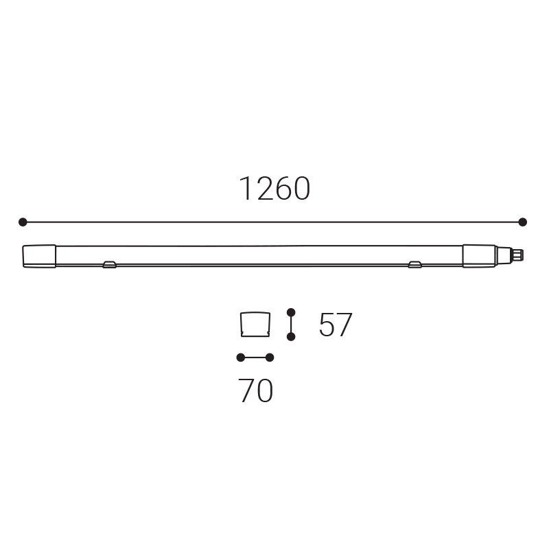LED2 1240251 LEO II 120 stropné svietidlo biele 