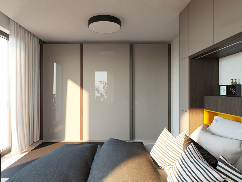 LED2 1271353DT MONO 60 stropné svietidlo čierne stmievateľné